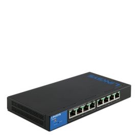 Linksys 8-Port Gigabit Ethernet Smart Managed Switch PoE, LGS308P - Black