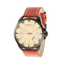 GW Curren 8213 Date Leather Watch