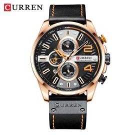 GW Curren 8199 Date Leather Watch