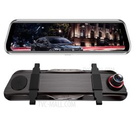 Anytek T900+ Car camera Dash Cam 9.66 Inch Car Camera Rear View Mirror with Rear view Camera DVR 1080P+1080P and Micro SD Card