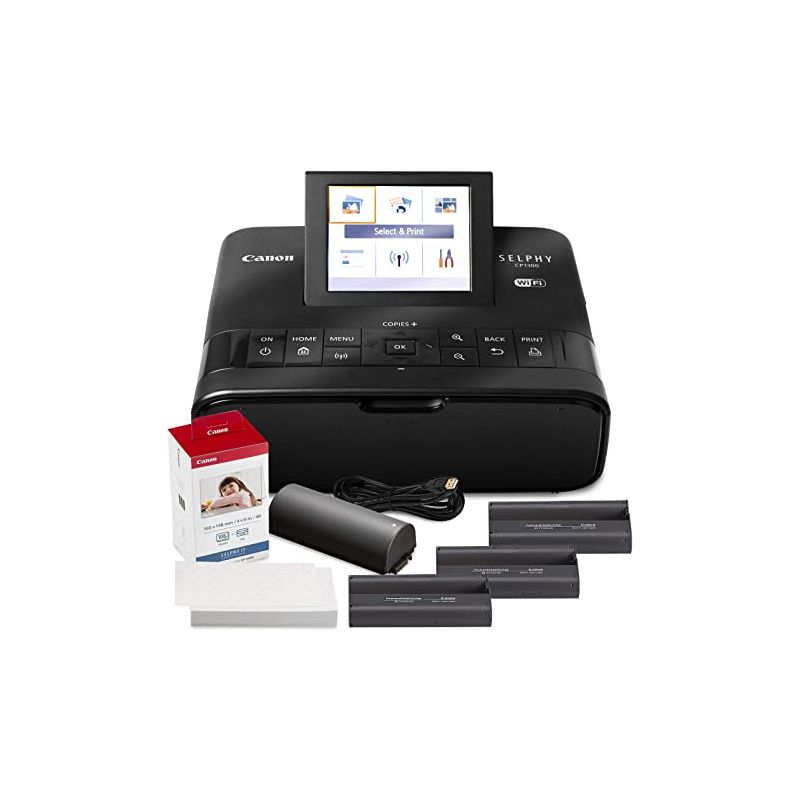 Canon Selphy CP1300 Printer with Ink (Paper Sheets + Ink Pack