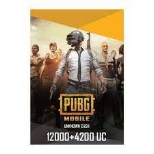 Pubg 12000 +4200 UC Retail Gift Card