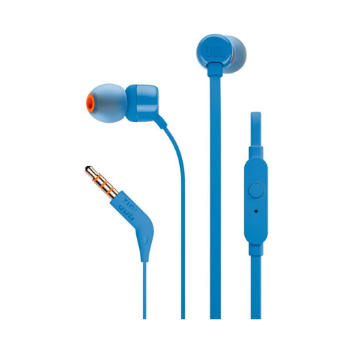 JBL Tune 110 Earphone Blue, JBL earphone, wired earphone, blue earphones