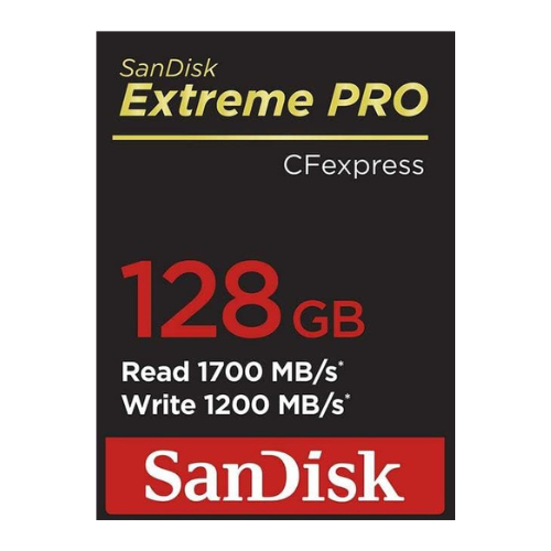 SanDisk Extreme PRO CFexpress Card Type B, 128GB, 1700MB/s Read, 1200MB/s Write