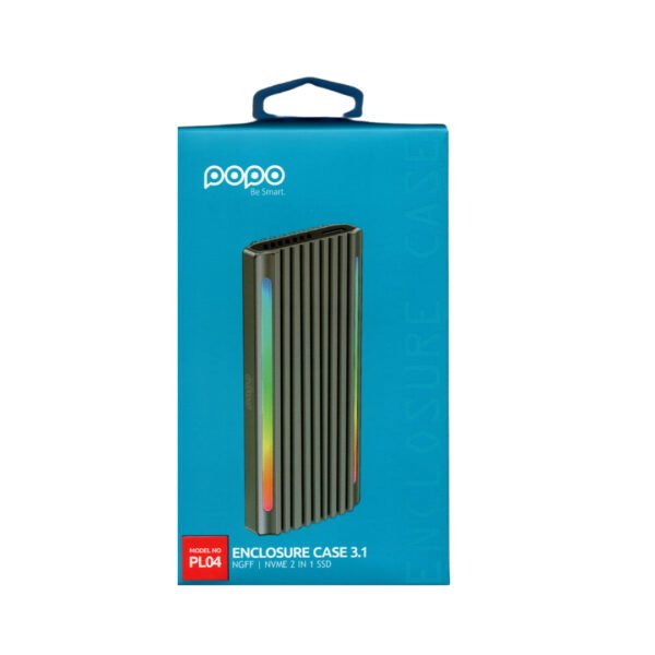 Popo Pl04 Enclosure Ssd Nvme/Ngff 2 In 1