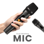 HiFuture Vocalist 200 Bluetooth 100W RGB Illuminated Portable Karaoke System Speaker Microphone Wireless Silver - Image 4