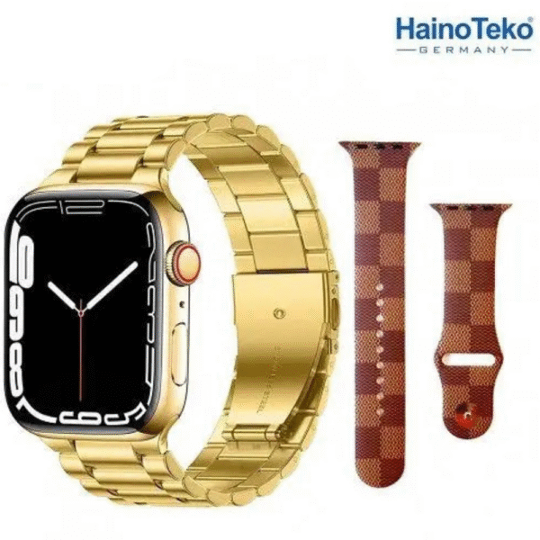 Haino Teko G8 Max Smart Watch, 45mm Bluetooth Call Wireless Charging Waterproof Gold