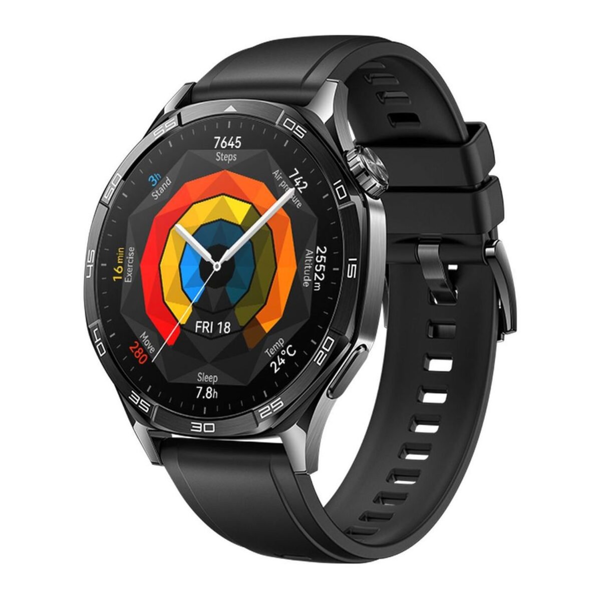Huawei Watch GT5, Huawei Watch GT5 46mm, Huawei Watch GT5 Black, VLI-B19, Huawei Smartwatch India, AMOLED smartwatch, long battery life smartwatch, Bluetooth calling watch, IP69K smartwatch