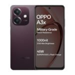 Oppo A3x 4G Dual SIM Smartphone, 4 GB RAM, 128 GB Storage, Nebula Red