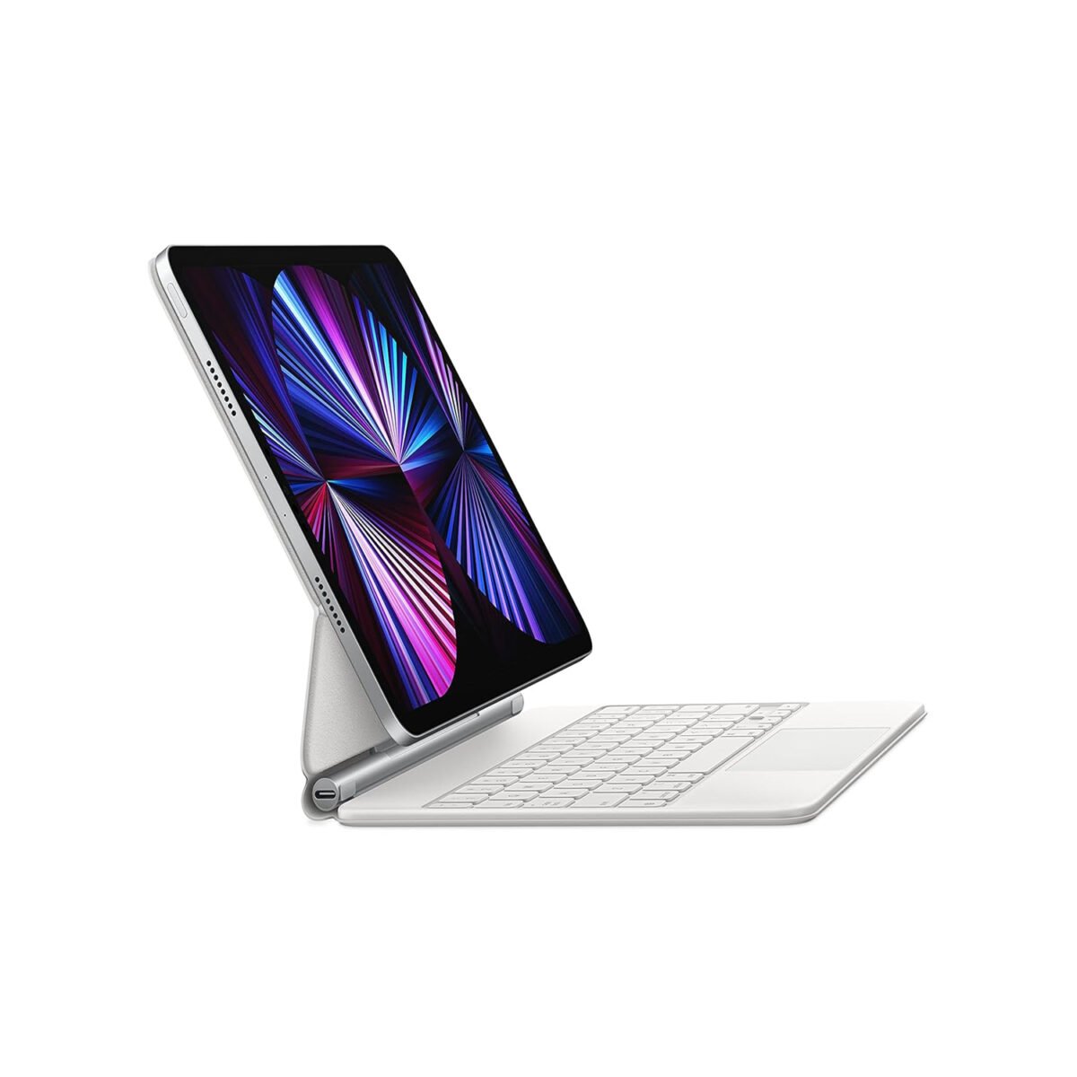 Apple Magic Keyboard iPad Pro 11-inch, iPad Pro 11 M4 Keyboard, MWR03B/A, British English Keyboard for iPad, White Magic Keyboard