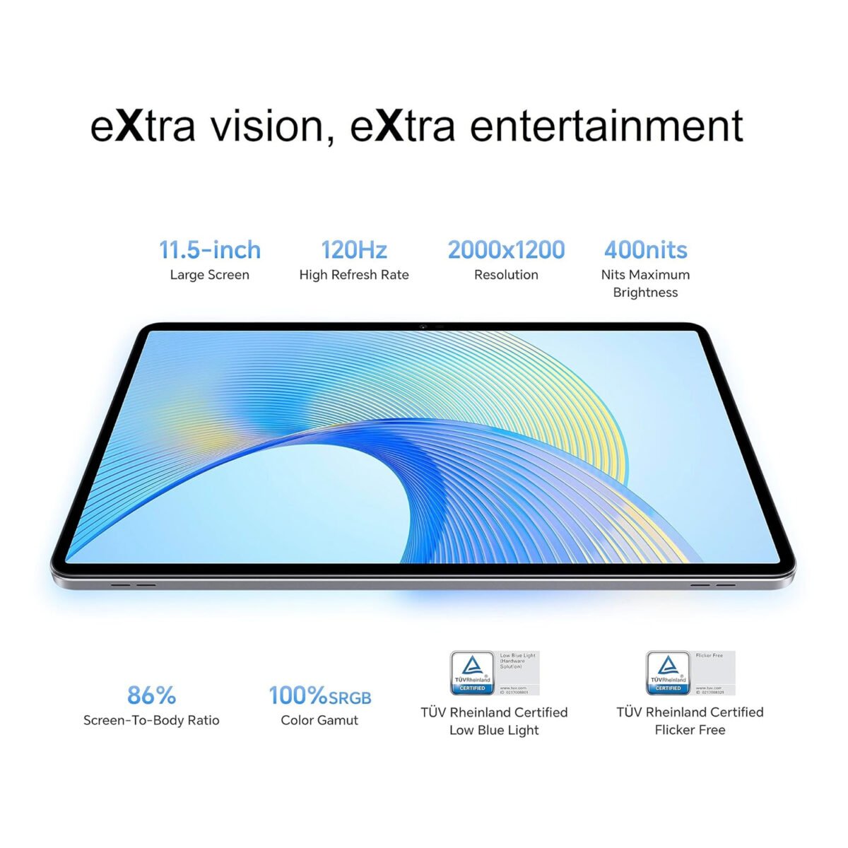 Honor Pad X9a WiFi 4G, Honor Pad X9a Grey, Honor Pad X9a 128GB, 11.5 inch tablet, 120Hz display tablet, Snapdragon 685 tablet, 4G Tablet India, Budget Tablet, Honor Tablet