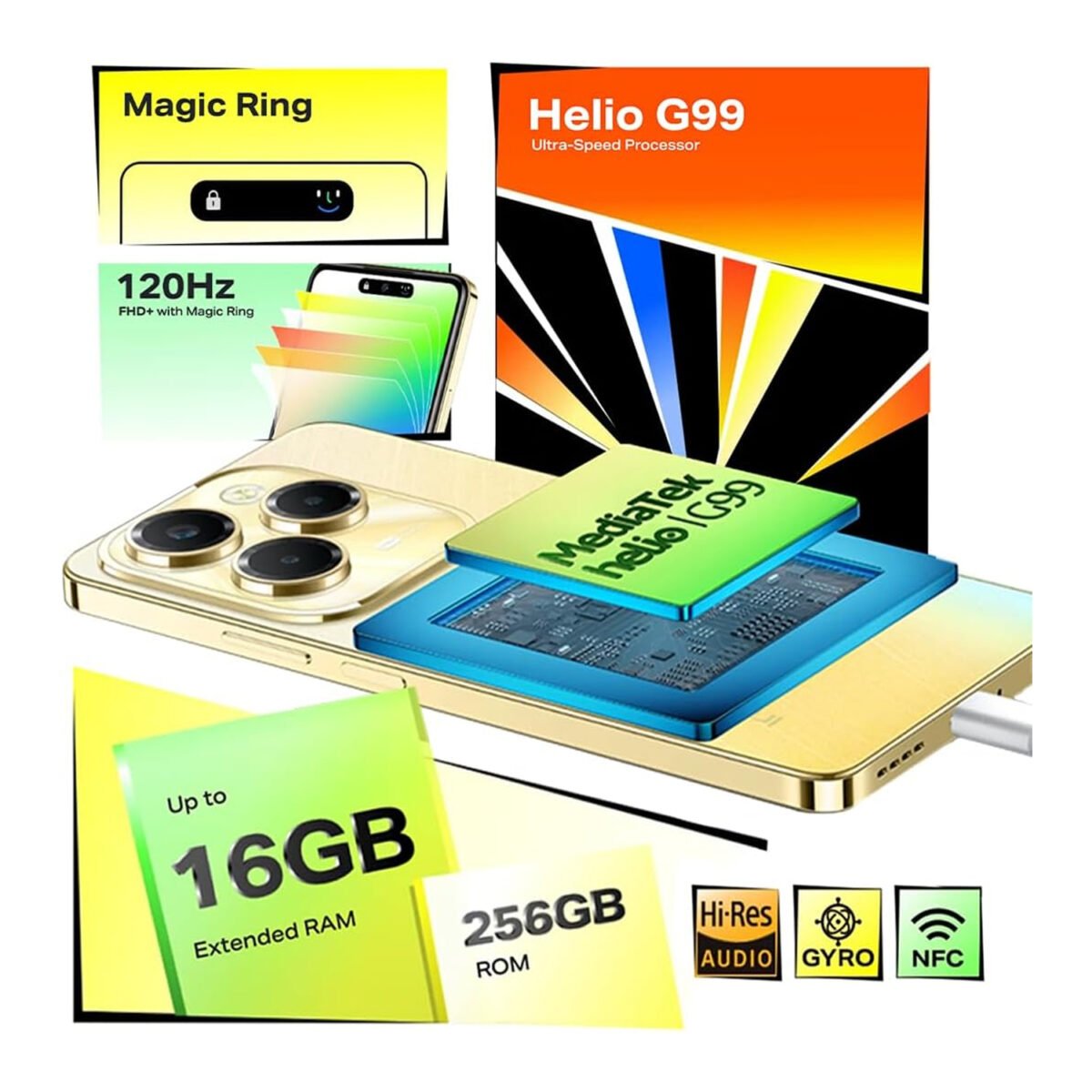Infinix HOT 40 Pro 256GB Starlit Black,