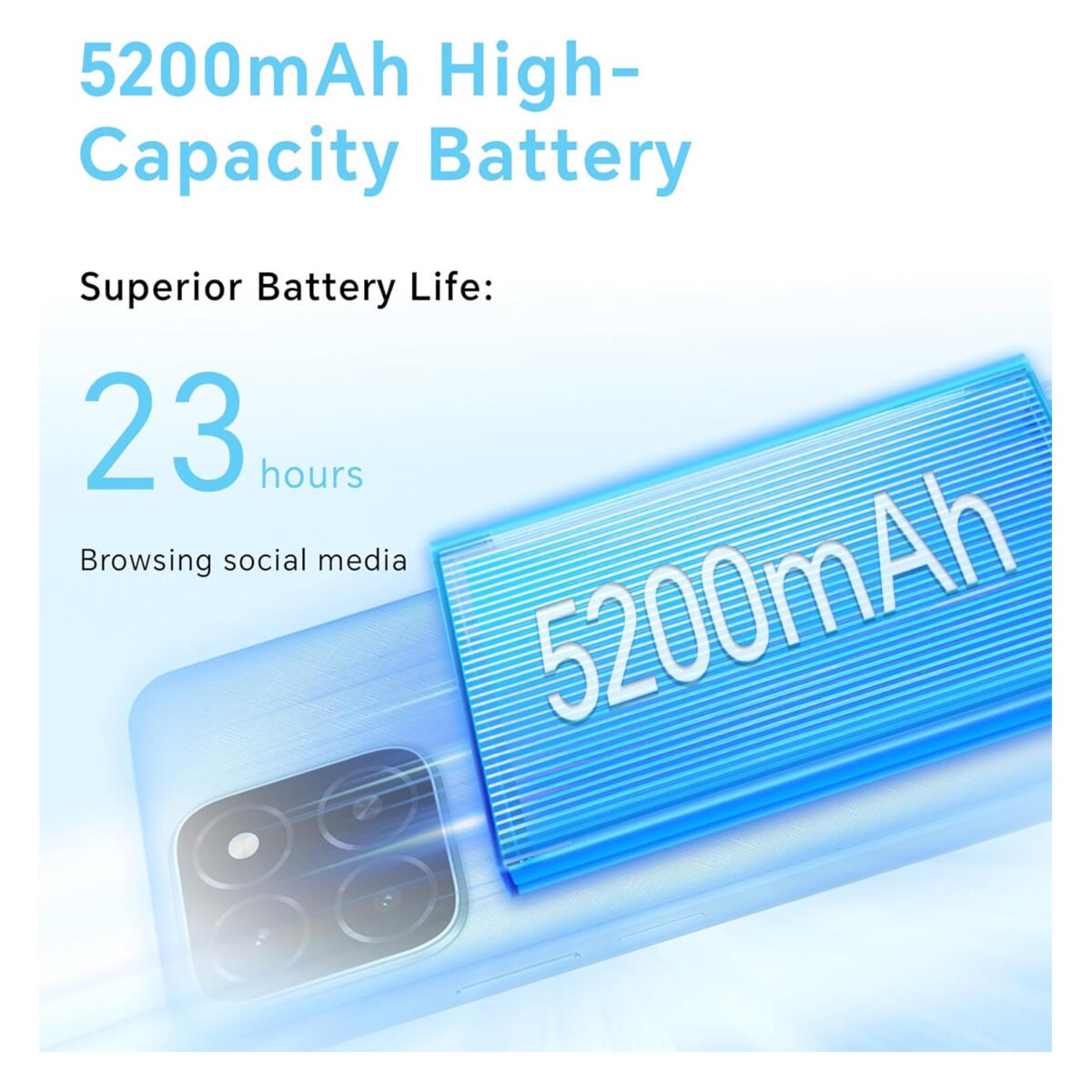 Honor X5b 4G, Honor X5b 64GB, Honor X5b Flowing Blue, Budget 4G Phone, Durable Honor Phone
