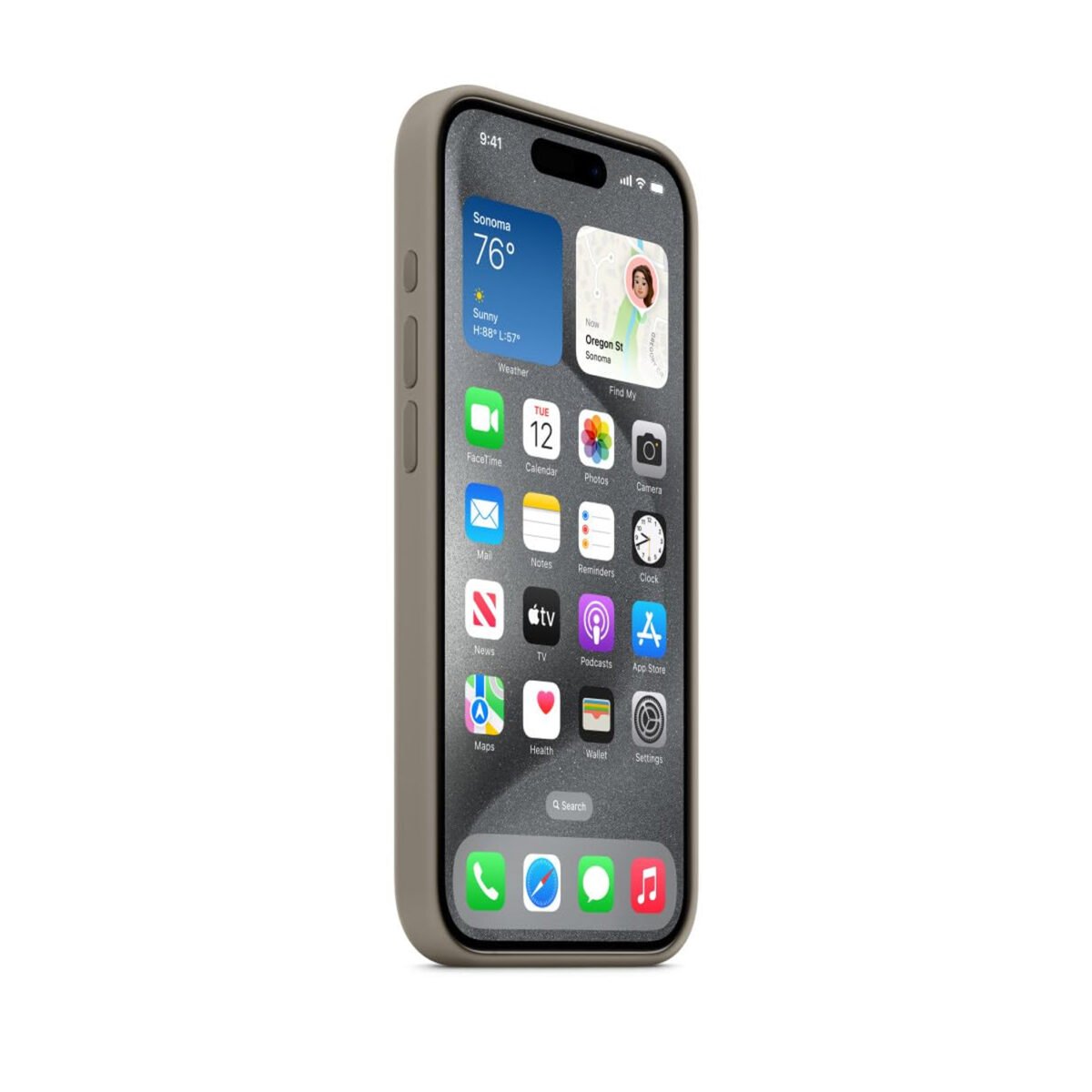 Apple iPhone 15 Pro Silicone Case MagSafe Clay