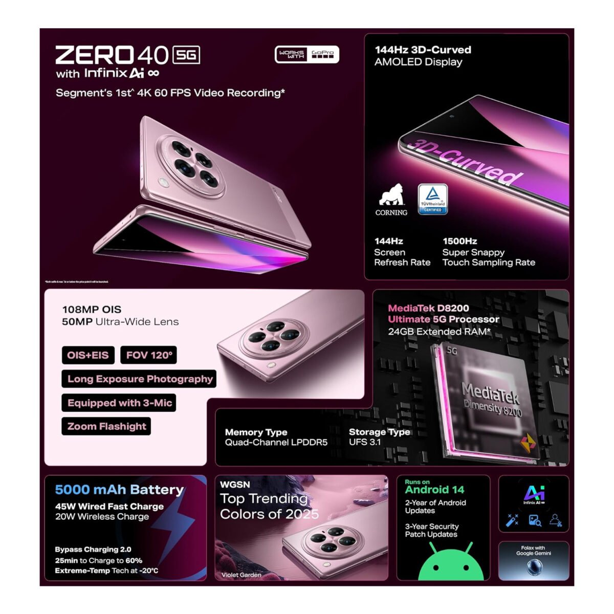Infinix Zero 40 5G Smartphone, Infinix Zero 40, 5G Smartphone, Infinix Phone