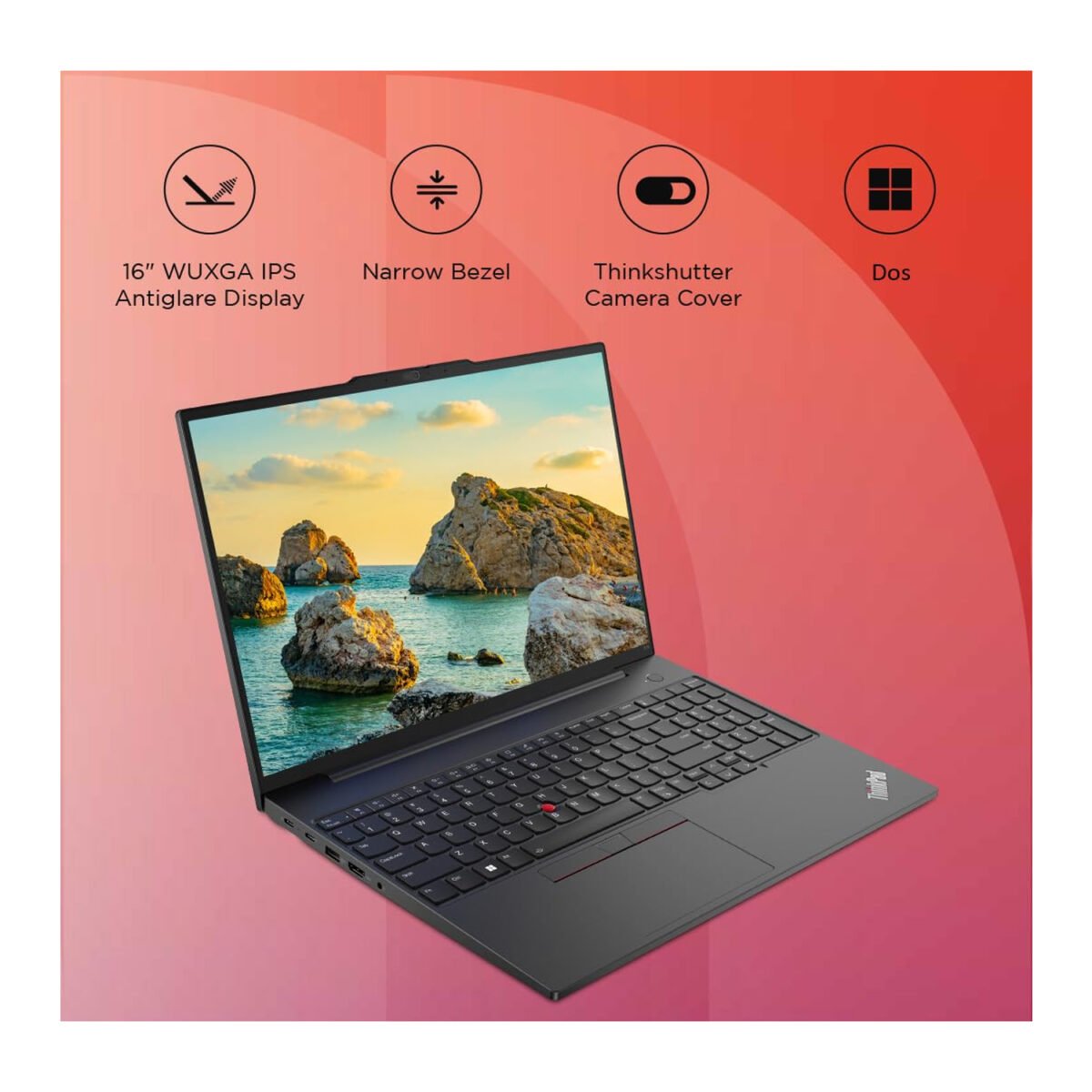 Lenovo ThinkPad E16 Gen 2 Laptop, Lenovo Ultra 5 Laptop, Lenovo 8GB RAM Laptop, Lenovo 512GB SSD Laptop, ThinkPad FreeDOS Laptop