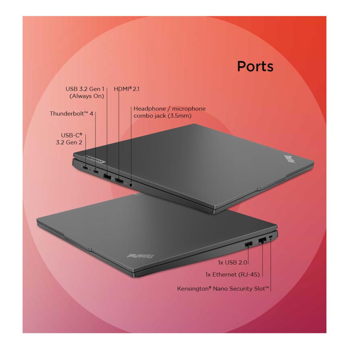 Lenovo ThinkPad E16 Gen 2 Laptop, Lenovo Ultra 5 Laptop, Lenovo 8GB RAM Laptop, Lenovo 512GB SSD Laptop, ThinkPad FreeDOS Laptop