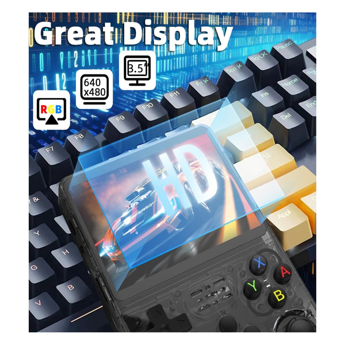 R36S Game Console, R36S Retro Console, Handheld Game Console, 64GB Game Console, Retro Emulator Device