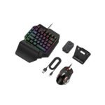 Mobile Game Combo Pack, 4 in 1 Game Kit, Mobile Gaming Accessories, PUBG Mobile Triggers, Gaming Grip with Fan