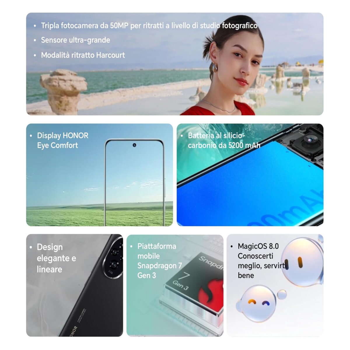 Honor 400 5G, Honor 400 12GB 512GB, Honor 400 Midnight Black, High-end 5G Phone, Snapdragon 7 Gen 3 Phone, 200MP Camera Phone