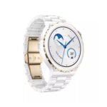 Huawei Watch GT 3 Pro Ceramic, Huawei Watch GT3 Pro 43mm Gold Bezel, White Ceramic Smartwatch, Huawei Watch ECG, 1.32 AMOLED Smartwatch, Dive Watch, Huawei Smartwatch India, Premium Smartwatch, Gold Bezel Smartwatch