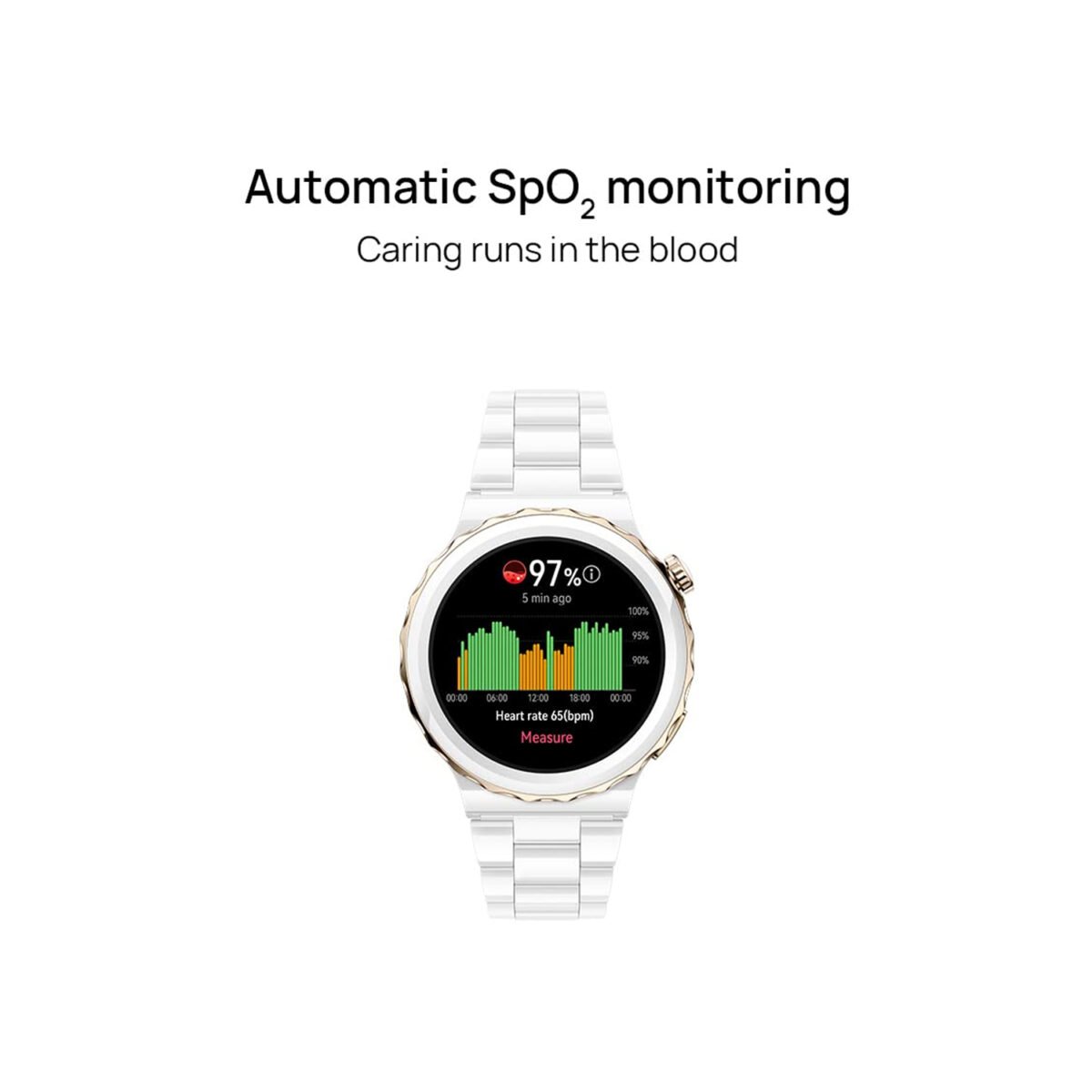 Huawei Watch GT 3 Pro Ceramic, Huawei Watch GT3 Pro 43mm Gold Bezel, White Ceramic Smartwatch, Huawei Watch ECG, 1.32 AMOLED Smartwatch, Dive Watch, Huawei Smartwatch India, Premium Smartwatch, Gold Bezel Smartwatch