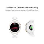 Huawei Watch GT 3 Pro Ceramic, Huawei Watch GT3 Pro 43mm Gold Bezel, White Ceramic Smartwatch, Huawei Watch ECG, 1.32 AMOLED Smartwatch, Dive Watch, Huawei Smartwatch India, Premium Smartwatch, Gold Bezel Smartwatch