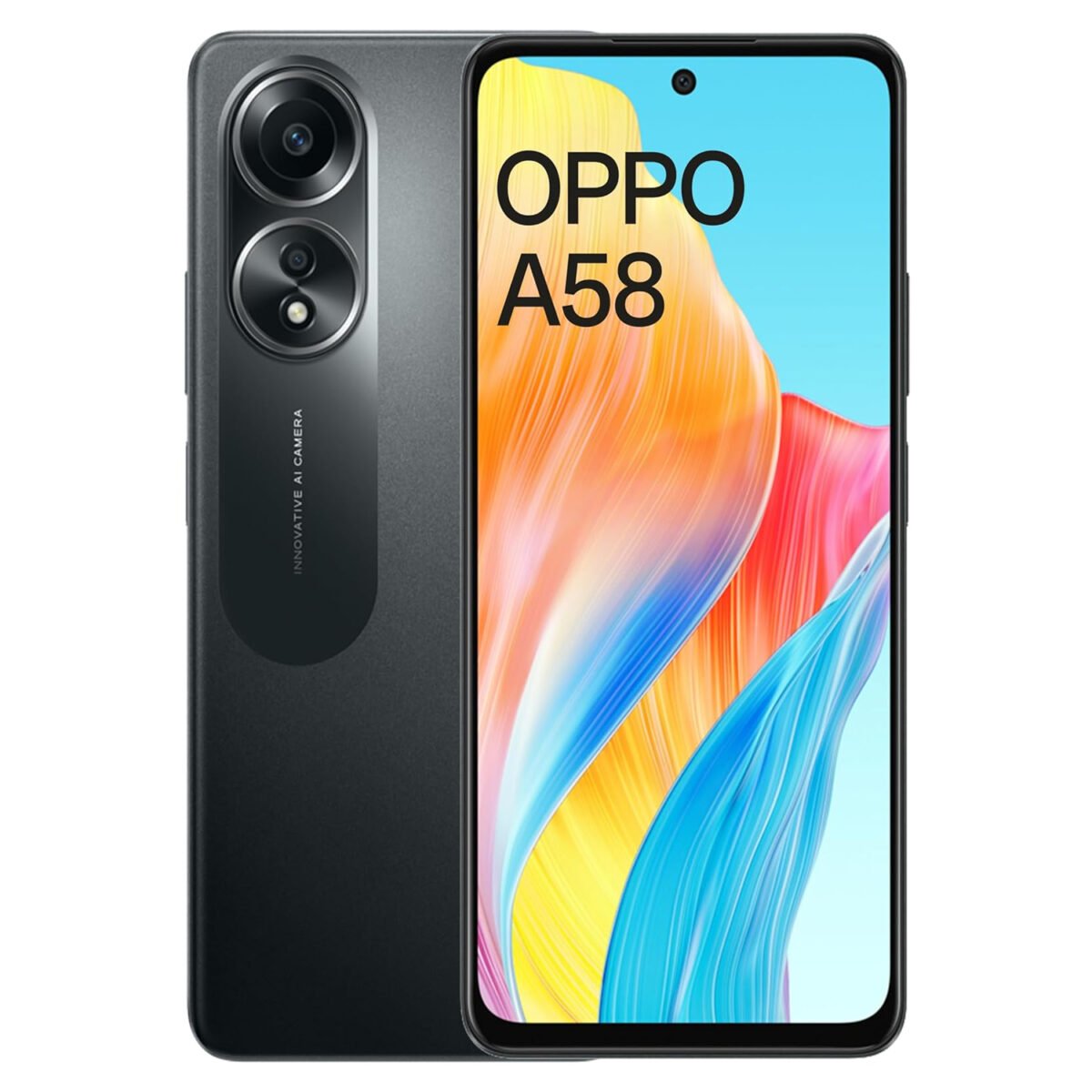 Oppo A58 4G, Oppo A58 128GB Glowing Black, Oppo A58 India, Budget 4G Phone Oppo, MediaTek Helio G85 phone