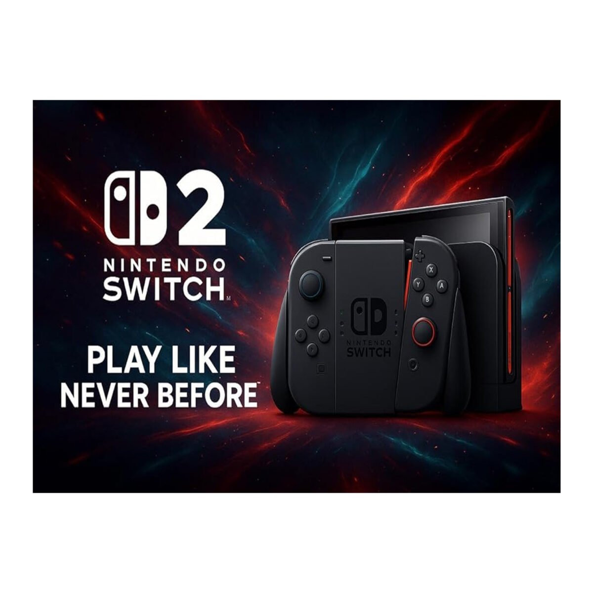 Nintendo Switch 2 Mario Kart World Console – Black Red