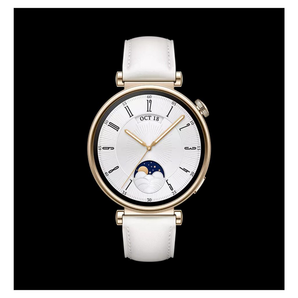Huawei Watch GT4 41mm White, Huawei Watch GT4 Aurora-B19L, Huawei GT4 41mm, White Smartwatch India, AMOLED Smartwatch, Long Battery Life Smartwatch, Health Tracking Watch, Bluetooth Calling Watch