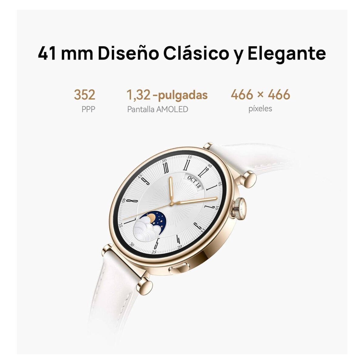 Huawei Watch GT4 41mm White, Huawei Watch GT4 Aurora-B19L, Huawei GT4 41mm, White Smartwatch India, AMOLED Smartwatch, Long Battery Life Smartwatch, Health Tracking Watch, Bluetooth Calling Watch