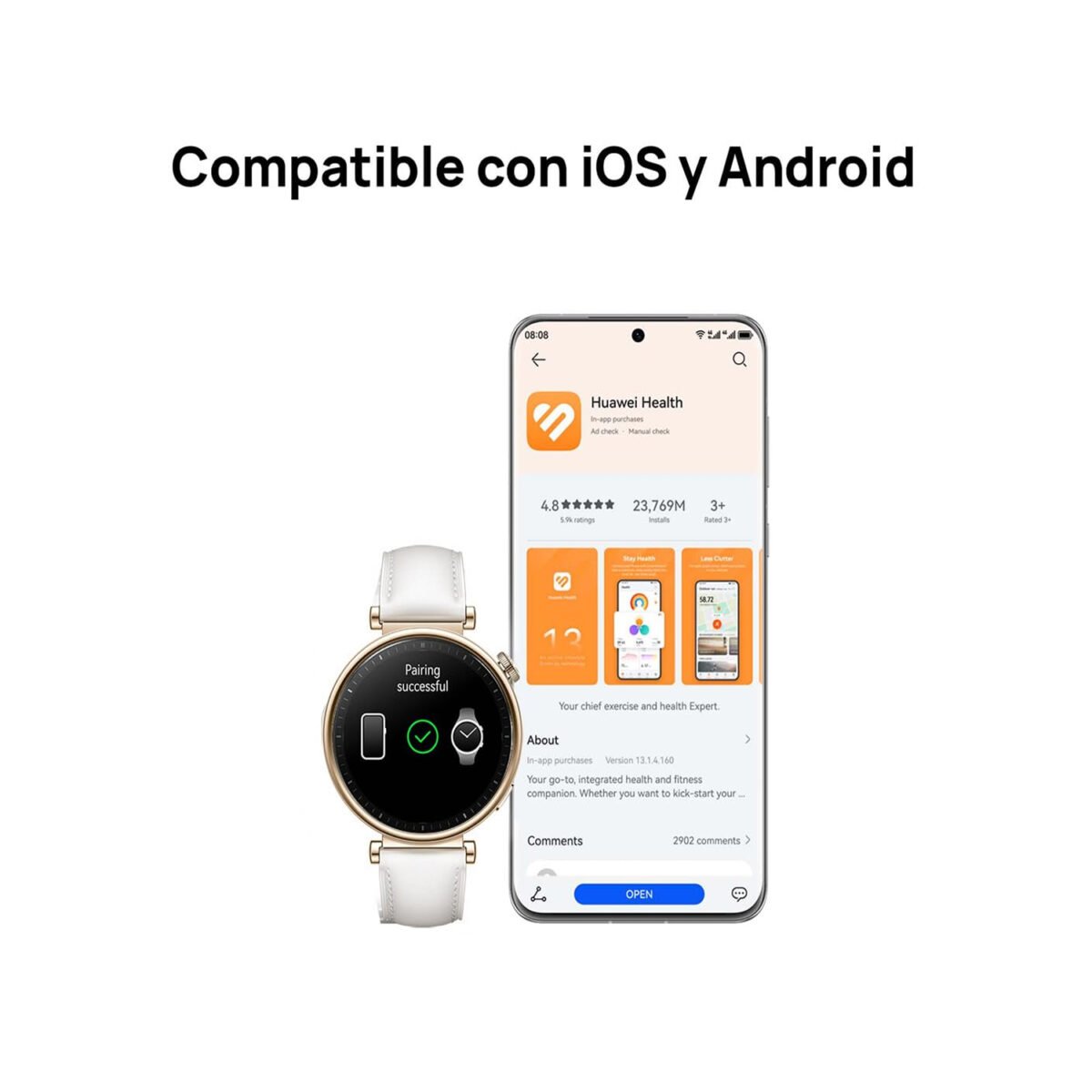 Huawei Watch GT4 41mm White, Huawei Watch GT4 Aurora-B19L, Huawei GT4 41mm, White Smartwatch India, AMOLED Smartwatch, Long Battery Life Smartwatch, Health Tracking Watch, Bluetooth Calling Watch