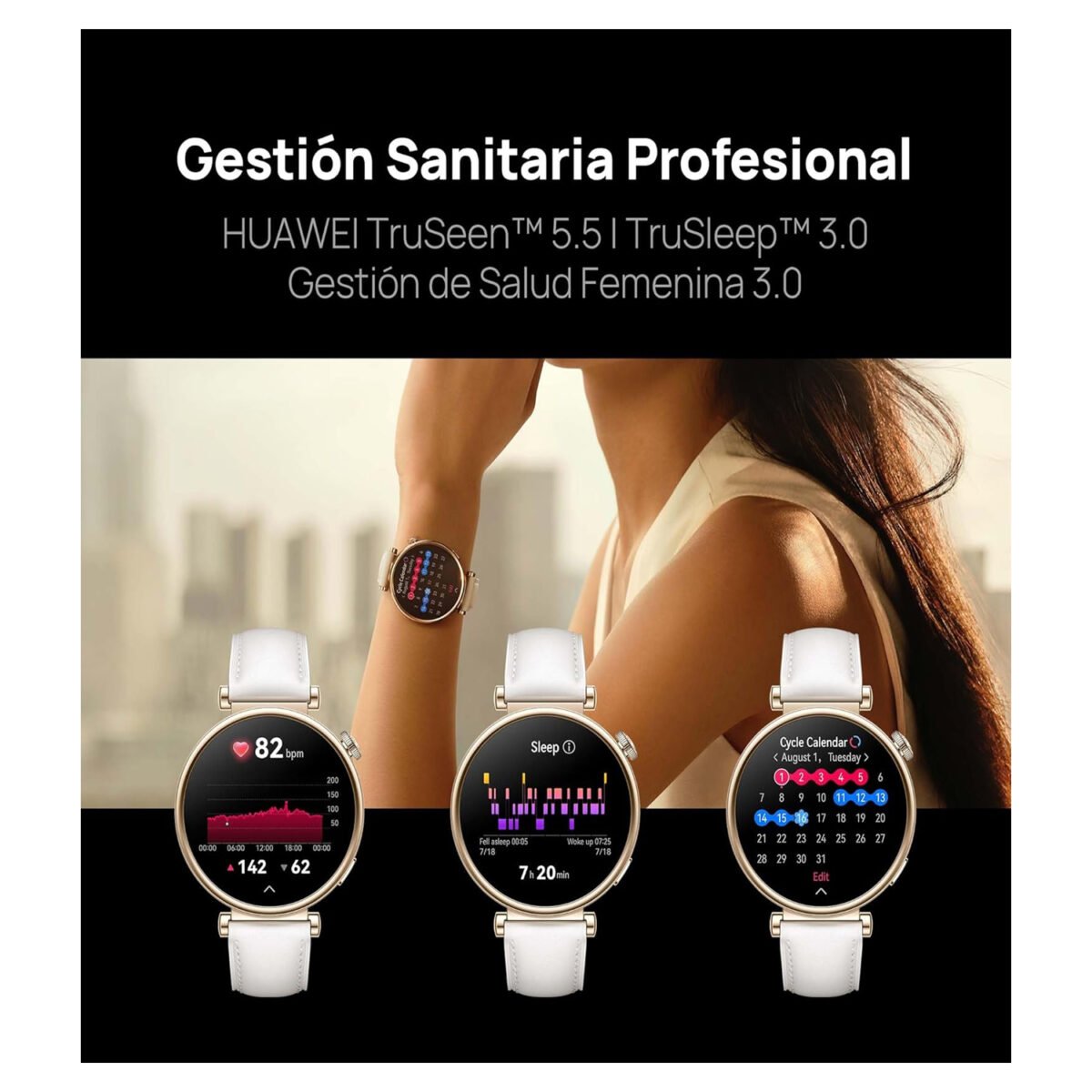 Huawei Watch GT4 41mm White, Huawei Watch GT4 Aurora-B19L, Huawei GT4 41mm, White Smartwatch India, AMOLED Smartwatch, Long Battery Life Smartwatch, Health Tracking Watch, Bluetooth Calling Watch